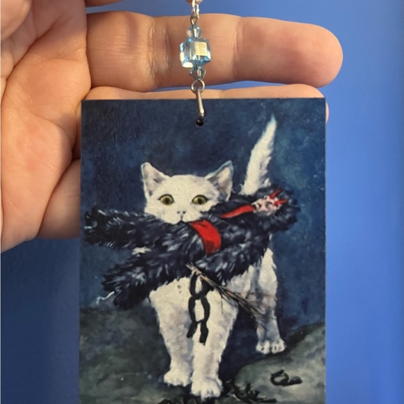 Krampus Cat Yule Ornament, Solstice Ornament, Krampus vs Kitty xmas Ornament - Picture 6 of 11